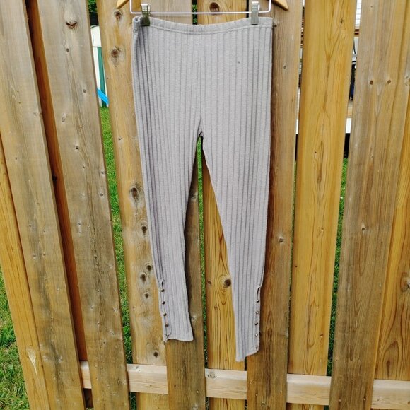 BEARPAW GREY Leggings/Base Layer Women's Size Large Ankle Detail - Picture 5 of 7